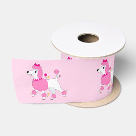 Cartoon Roebel met roze haar en Bow 3" Satijnen Lint