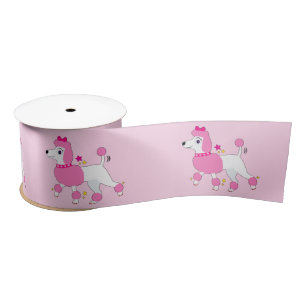 Cartoon Roebel met roze haar en Bow 3" Satijnen Lint