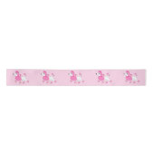 Cartoon Roebel met roze haar en Bow 3" Satijnen Lint (Voorkant)