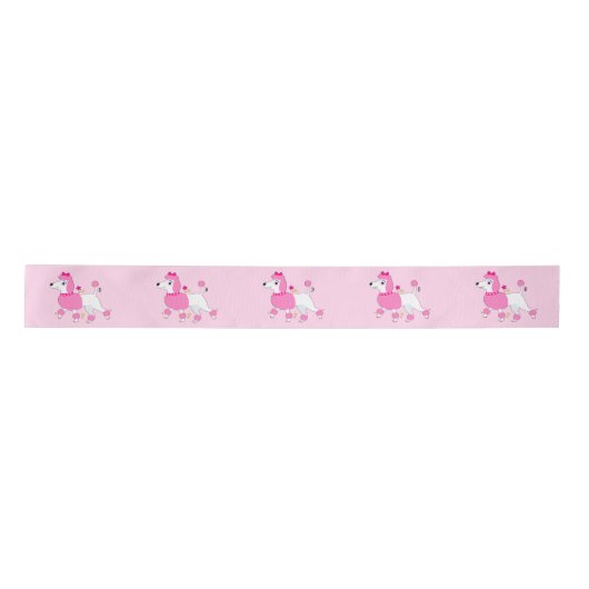 Cartoon Roebel met roze haar en Bow 3" Satijnen Lint (Voorkant)