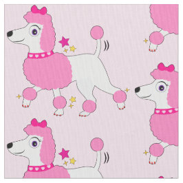 Cartoon Roebel met roze haar en Bow Stof