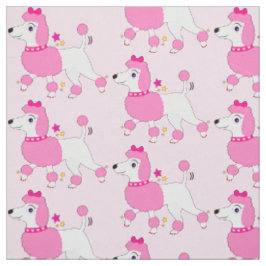Cartoon Roebel met roze haar en Bow Stof