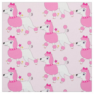 Cartoon Roebel met roze haar en Bow Stof
