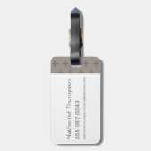 Cartoon Ron Weasley en Pigwidgeon Bagagelabel (Achterkant verticaal)