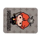 Cartoon Ron Weasley en Pigwidgeon Magneet (Horizontaal)