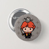 Cartoon Ron Weasley en Pigwidgeon Ronde Button 5,7 Cm (Voorkant /achterkant)