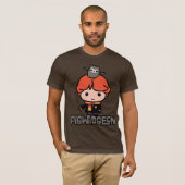 Cartoon Ron Weasley en Pigwidgeon T-shirt (Voorkant volledig)