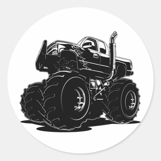 Cartoon Ronde Sticker (Voorkant)