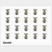 Cartoon Ronde Sticker (Vel)