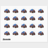 Cartoon Ronde Sticker (Vel)