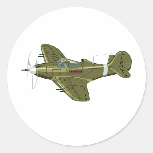 Cartoon Ronde Sticker (Voorkant)