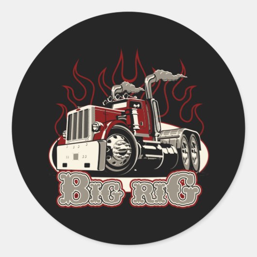 Cartoon Ronde Sticker (Voorkant)