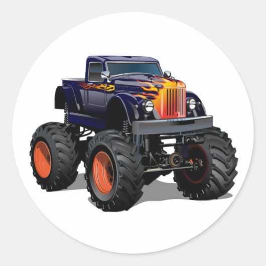 Cartoon Ronde Sticker (Voorkant)