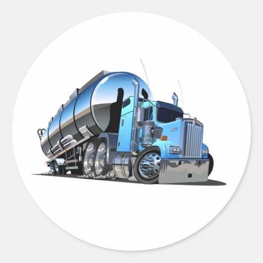 Cartoon Ronde Sticker (Voorkant)