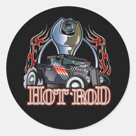 Cartoon Ronde Sticker (Voorkant)