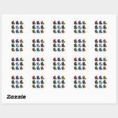 Cartoon Ronde Sticker (Vel)