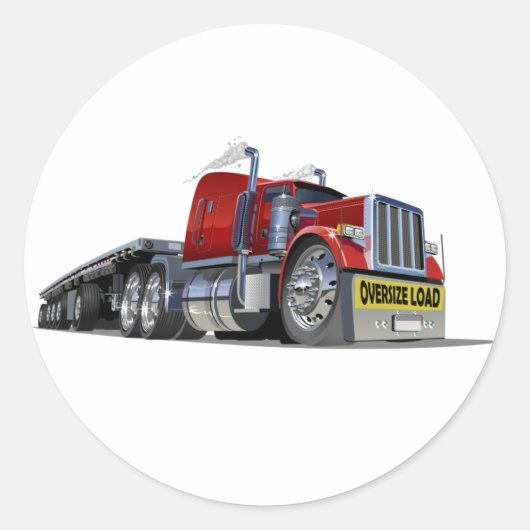 Cartoon Ronde Sticker (Voorkant)