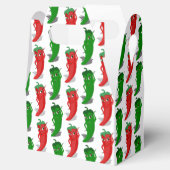 Cartoon rood en groen epper divas bedankdoosjes (Geopend)