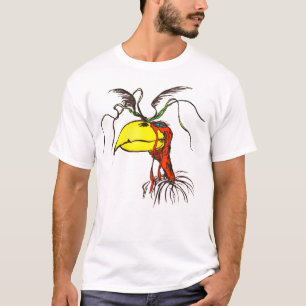 Cartoon Roodhals Vulture Bird T-shirt