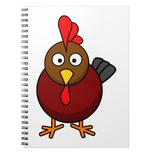 Cartoon Rooster Notitieboek (Voorkant)