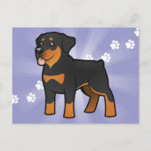 Cartoon Rottweiler Briefkaart (Voorkant)