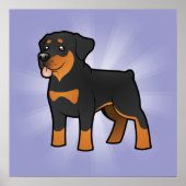 Cartoon Rottweiler Poster (Voorkant)