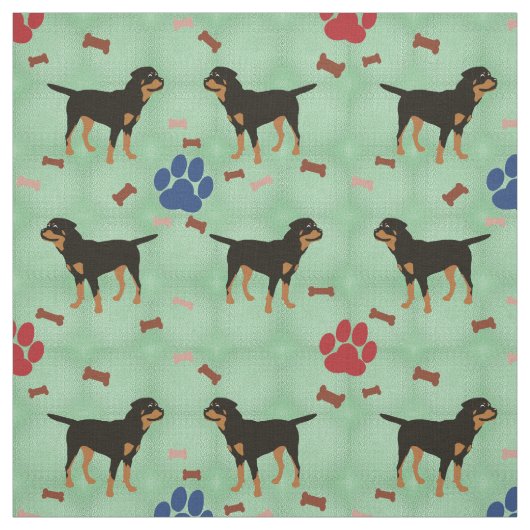 Cartoon Rottweiler Stof (Swatch)