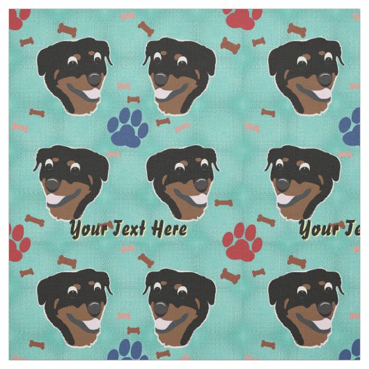 Cartoon Rottweiler Stof (Swatch)