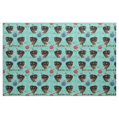 Cartoon Rottweiler Stof (Fat Quarter)