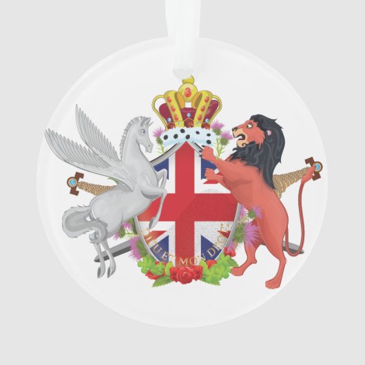 Cartoon Royal Throne Crest Ornament (achterkant)