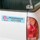 Cartoon Roze Bumpersticker (Op Truck)