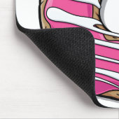 Cartoon Roze Donut met ijsvorming Muismat (Hoek)