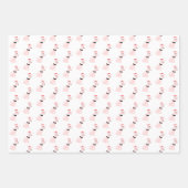 Cartoon roze hond Cheeky Dog Kerstmis Inpakpapier Vel (Voorkant)