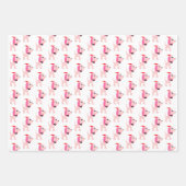 Cartoon roze hond Diva Dog Kerstmis  Inpakpapier Vel (Voorkant 2)