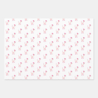Cartoon roze poedel Posh Paws Inpakpapier Vel