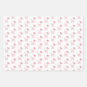 Cartoon roze poedel Posh Paws Kerstmis Inpakpapier Vel (Voorkant 3)