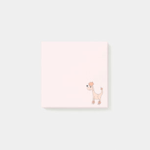 Cartoon roze poedel Posh Paws roze Post-it® Notes