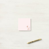 Cartoon roze poedel Posh Paws roze Post-it® Notes (Op bureau)