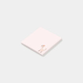 Cartoon roze poedel Posh Paws roze Post-it® Notes (Schuin)