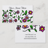  Cartoon roze roze vormgeving Visitekaartje (Voorkant / Achterkant)