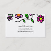  Cartoon roze roze vormgeving Visitekaartje (Achterkant)