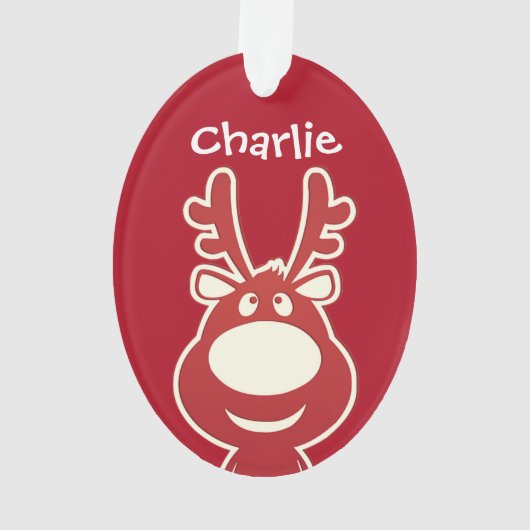 Cartoon Rudolph Ornament (achterkant)