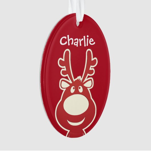 Cartoon Rudolph Ornament (voorkant)