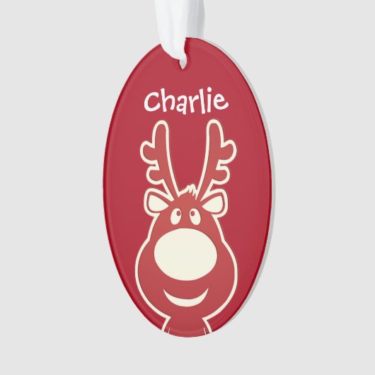 Cartoon Rudolph Ornament (voorkant)