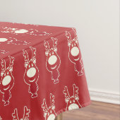 Cartoon Rudolph Red Pattern Tafelkleed (Voorbeeld)
