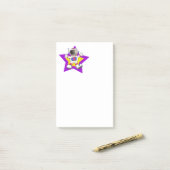 Cartoon Ruimtevaarder in Ster Ontwerp Post-it® Notes (Op bureau)