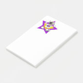 Cartoon Ruimtevaarder in Ster Ontwerp Post-it® Notes (Schuin)