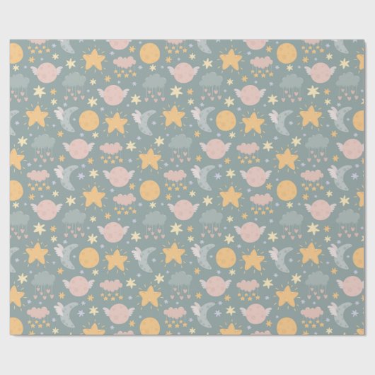 Cartoon ruimteverlooppapier cadeaupapier (Vlak)