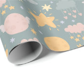 Cartoon ruimteverlooppapier cadeaupapier (Rol Hoek)