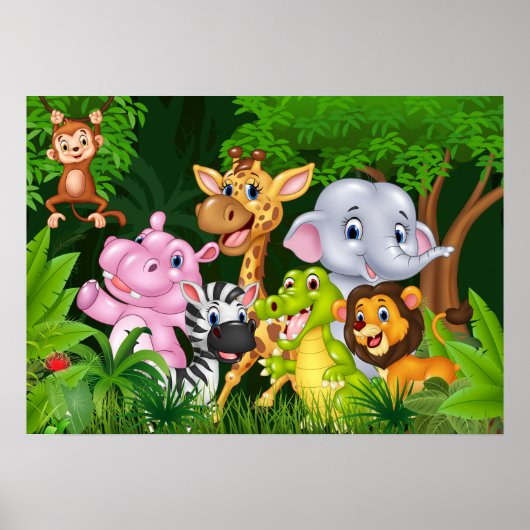 Cartoon safari poster (Voorkant)